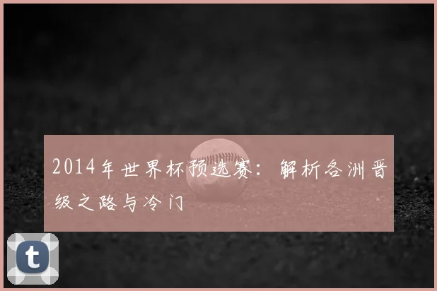 2014年世界杯预选赛：解析各洲晋级之路与冷门
